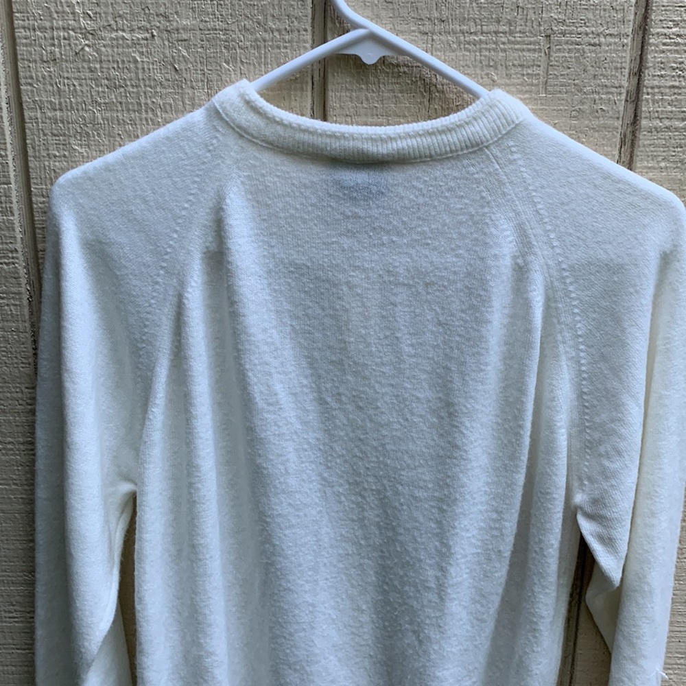 Vtg Designers Originals Winter White Cardigan Sweater Sz S button-up MADE IN USA - Picture 12 of 16